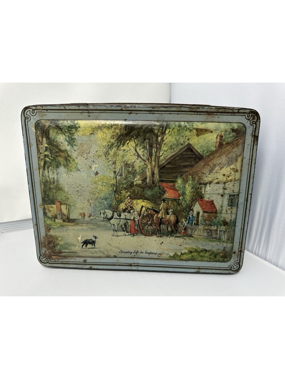 Vintage 1950s Milady Toffee Tin Waller & Hartley Blackpool England Hinged Box